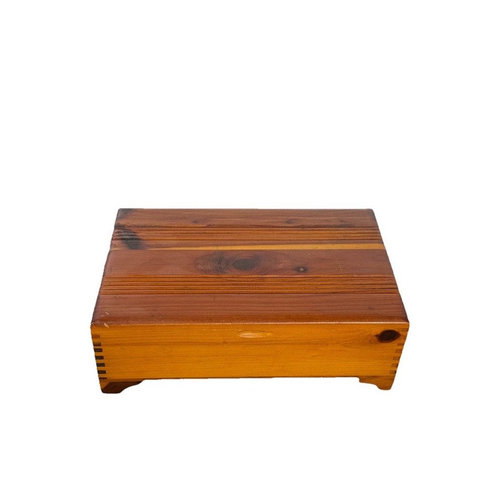 Vintage Cedar Chest Keepsake/Trinket Box Wood Keepsake  Hinged 9.25" X 5.75"